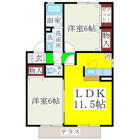 瀬高駅 徒歩25分 1階の物件間取画像